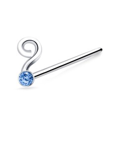 Question Mark Silver Straight Nose Stud NSKA-664